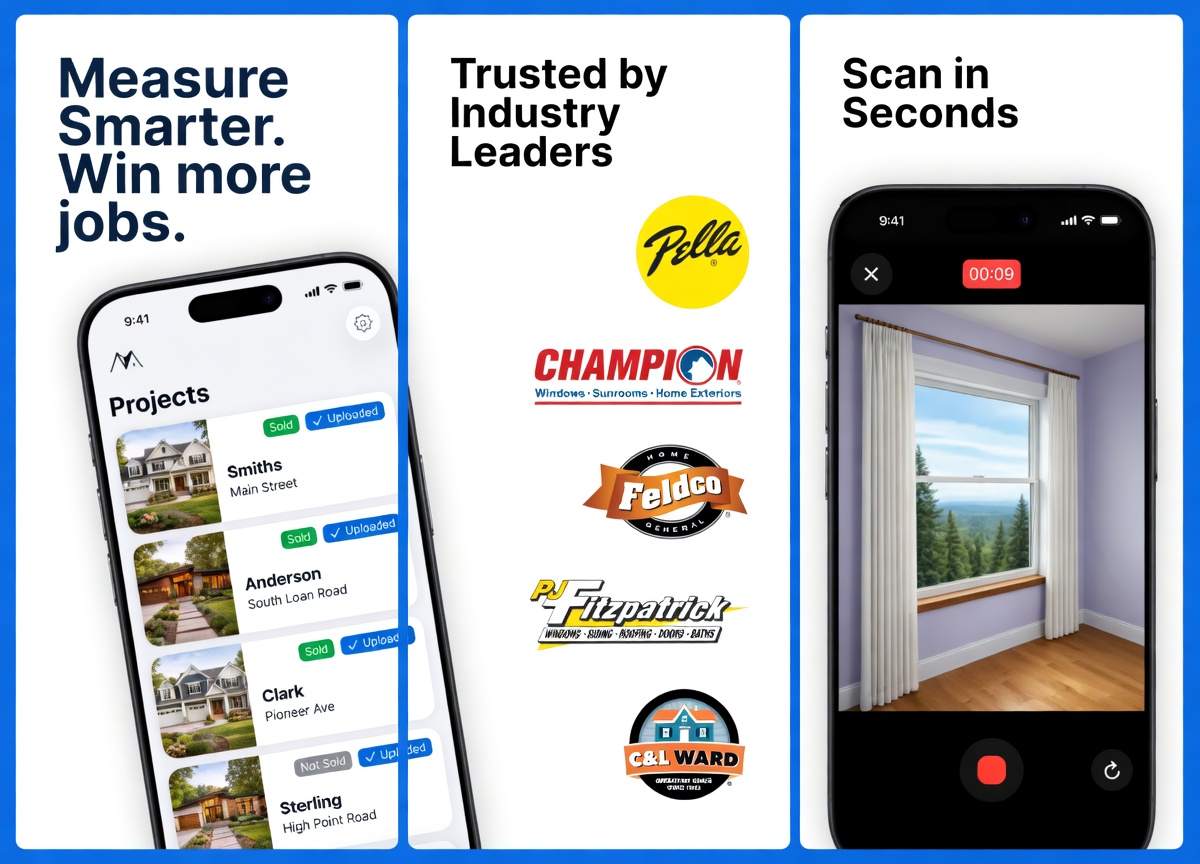 Medida AR measurement app in use on a job site